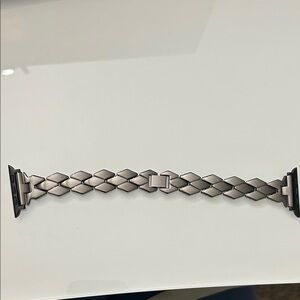 Men's Black Metal Watch Band, size 42 mm